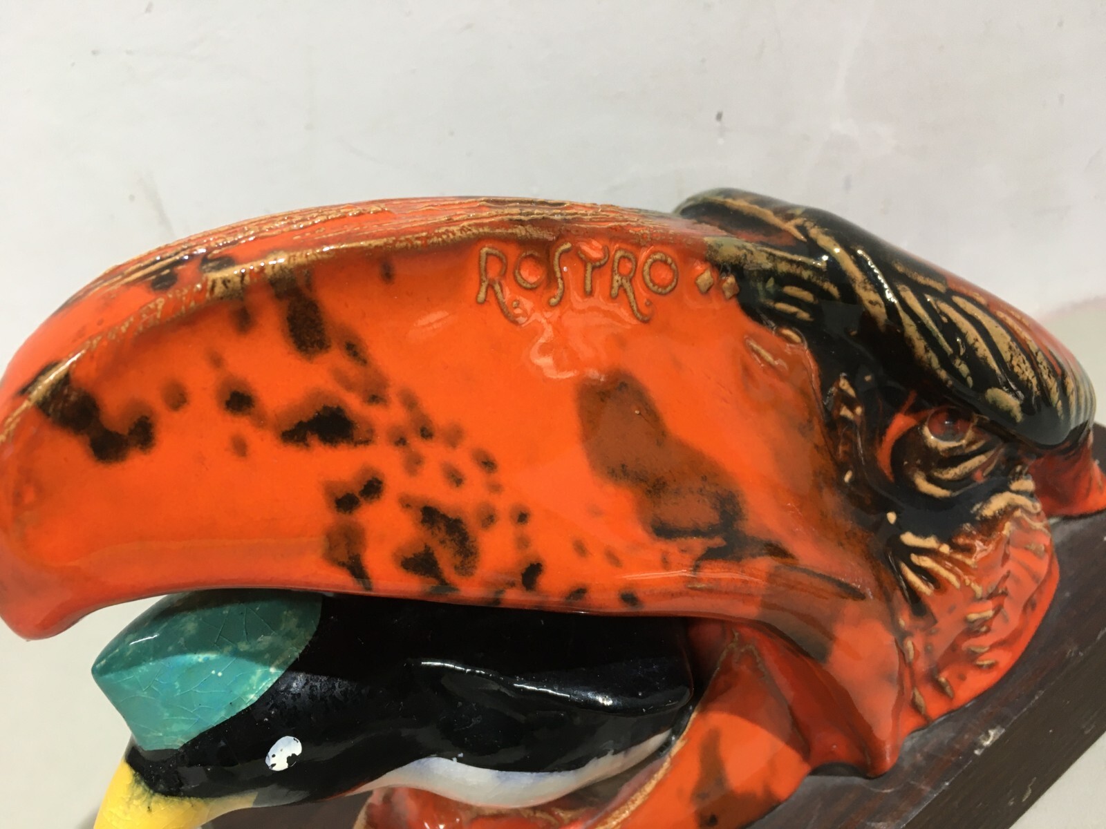 Artistico Soprammobile, Ceramica Policroma, Pinguino, Aviazione, Aeronautica, Rostro