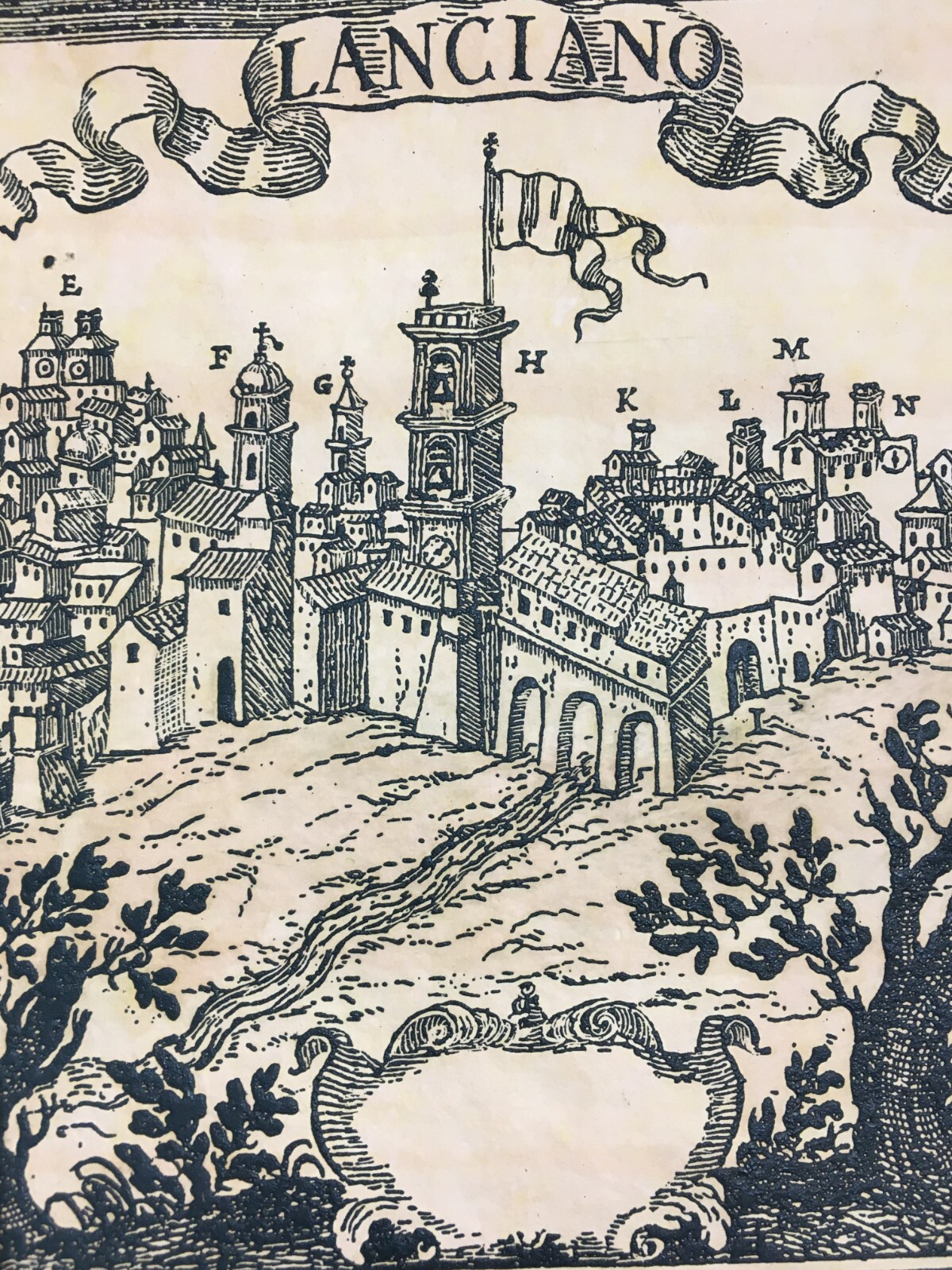 Abruzzo, Lanciano: Grande Veduta. Stampa Da Collezione, Reprint Di Pregio Punzonata