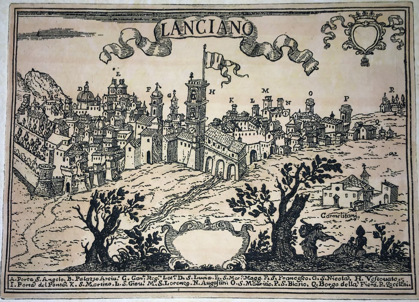 Abruzzo, Lanciano: Grande Veduta. Stampa Da Collezione, Reprint Di Pregio Punzonata