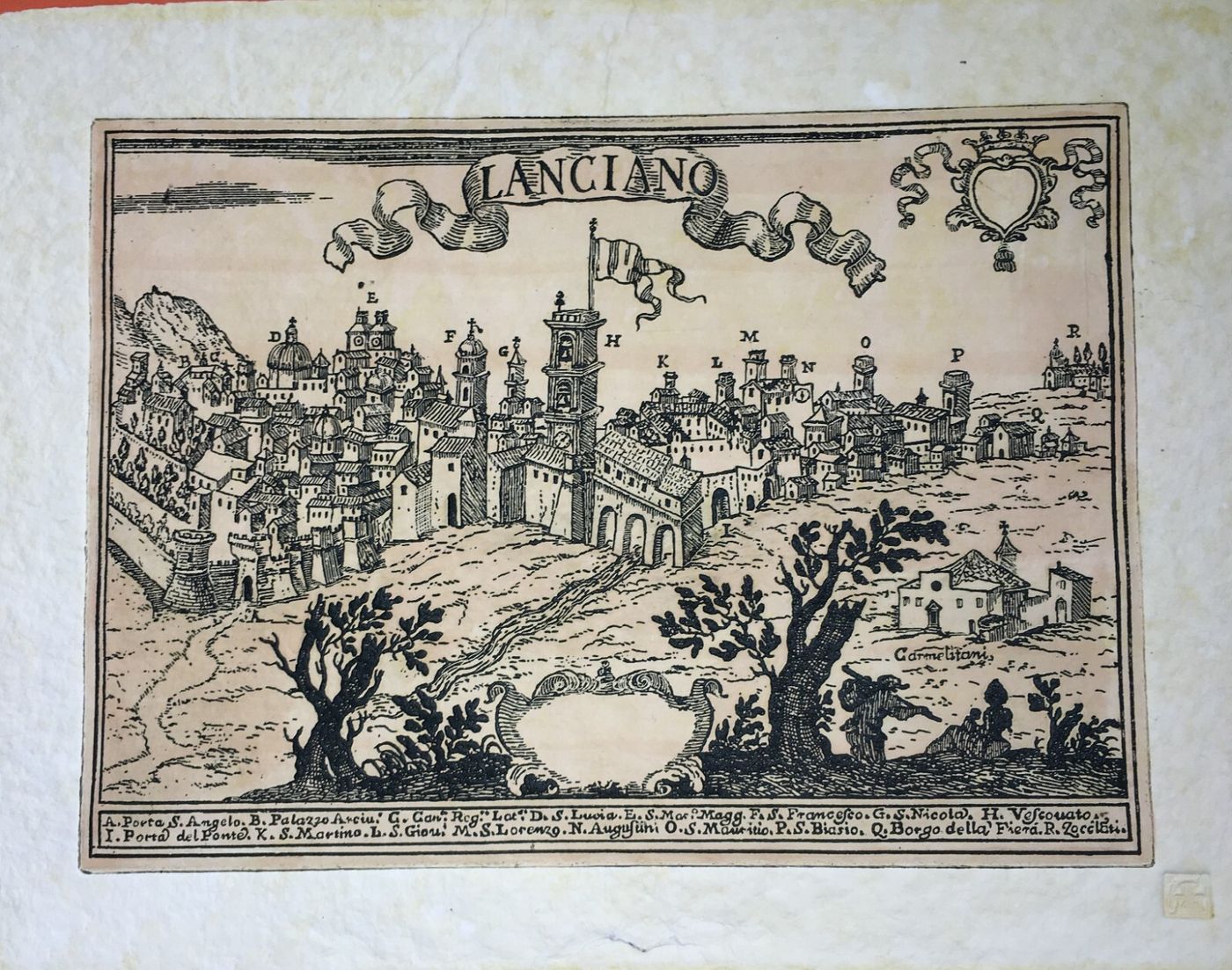 Abruzzo, Lanciano: Grande Veduta. Stampa Da Collezione, Reprint Di Pregio Punzonata