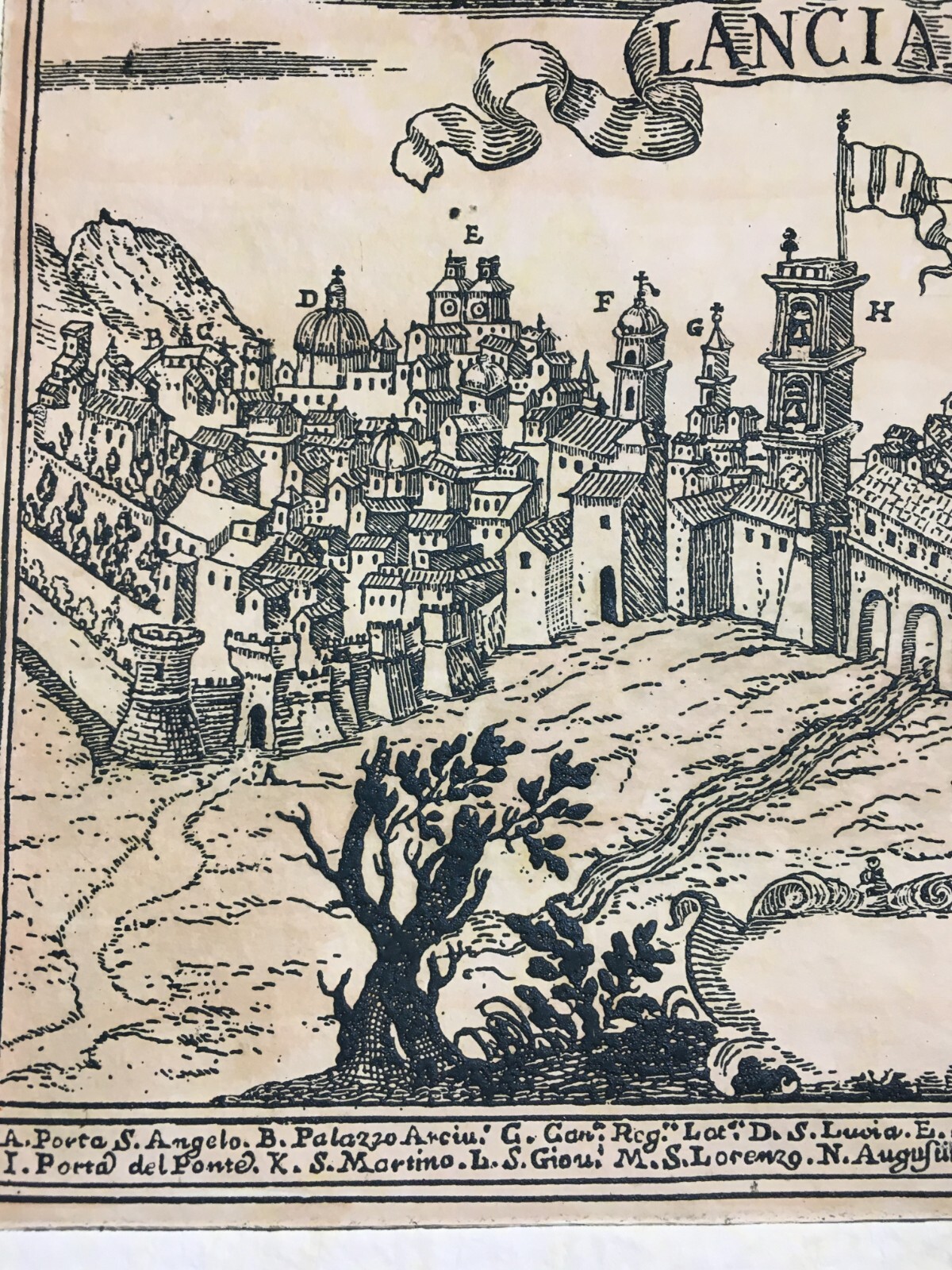 Abruzzo, Lanciano: Grande Veduta. Stampa Da Collezione, Reprint Di Pregio Punzonata