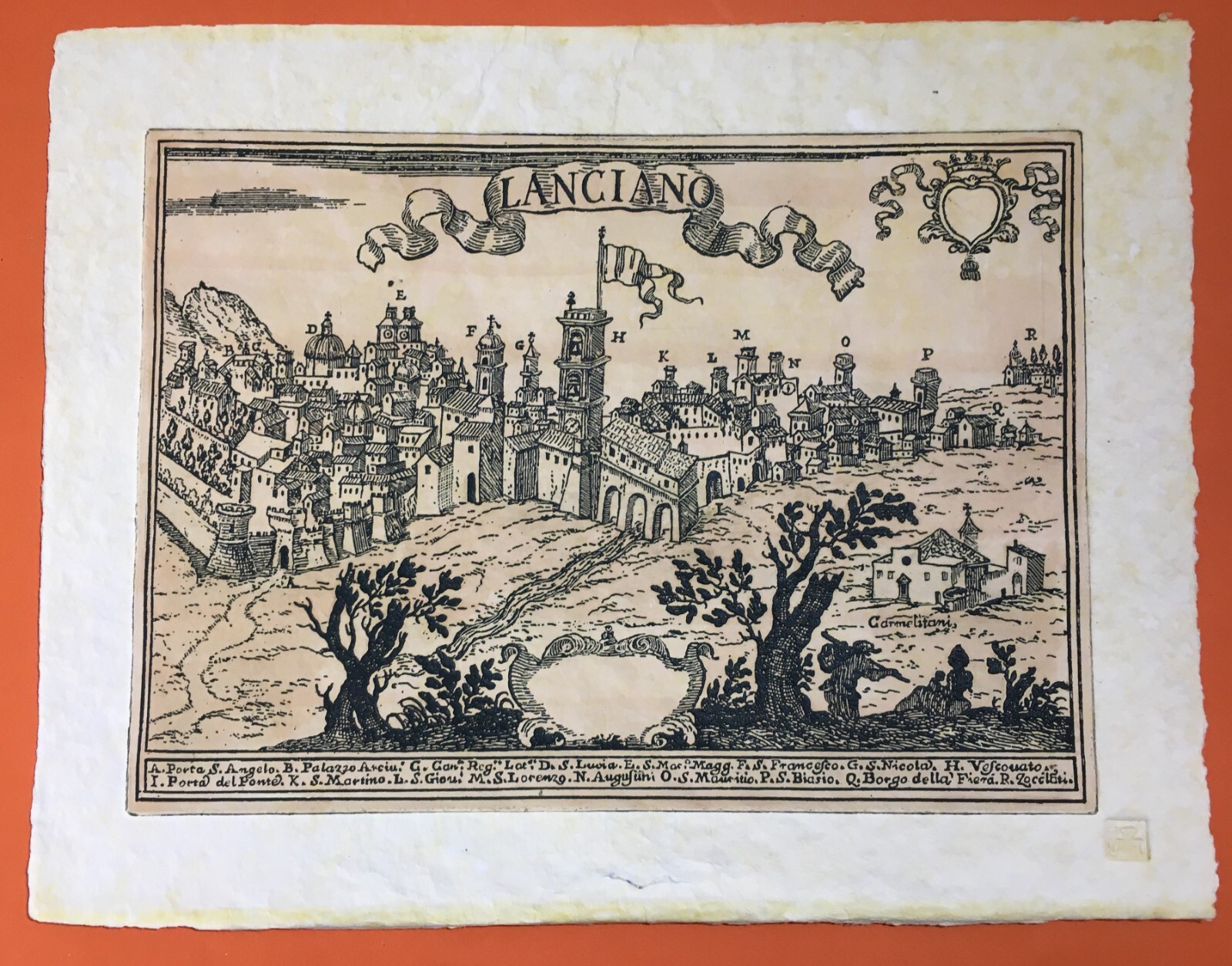 Abruzzo, Lanciano: Grande Veduta. Stampa Da Collezione, Reprint Di Pregio Punzonata