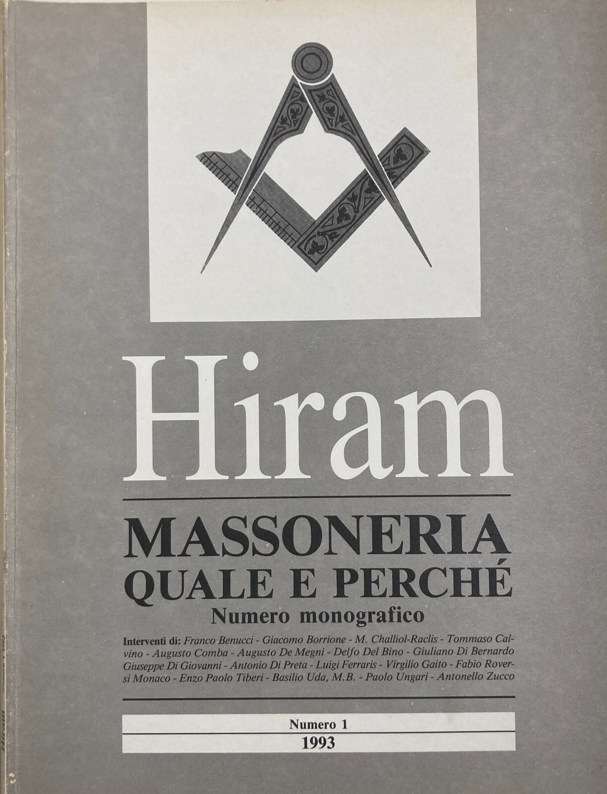 Hiram: Organo Del Grande Oriente d'Italia   Rivista Massonica