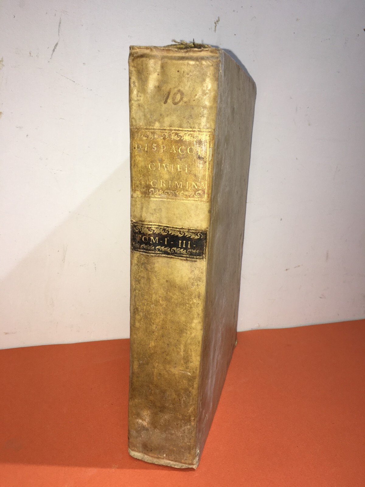 Antica Legatura: Scatola Finto Libro In Pergamena Del XVIII Secolo