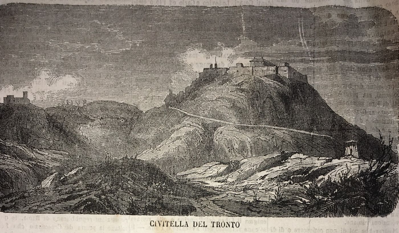 Civitella Del Tronto: Antica Veduta. Stampa Xilografica, 1865