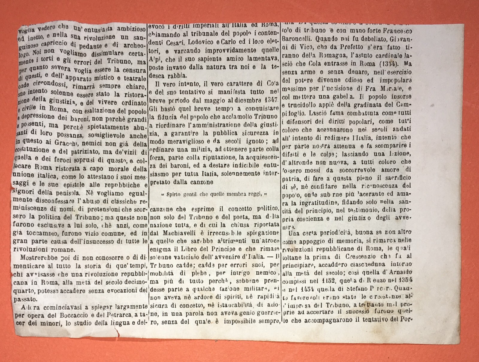 Civitella Del Tronto: Antica Veduta. Stampa Xilografica, 1865