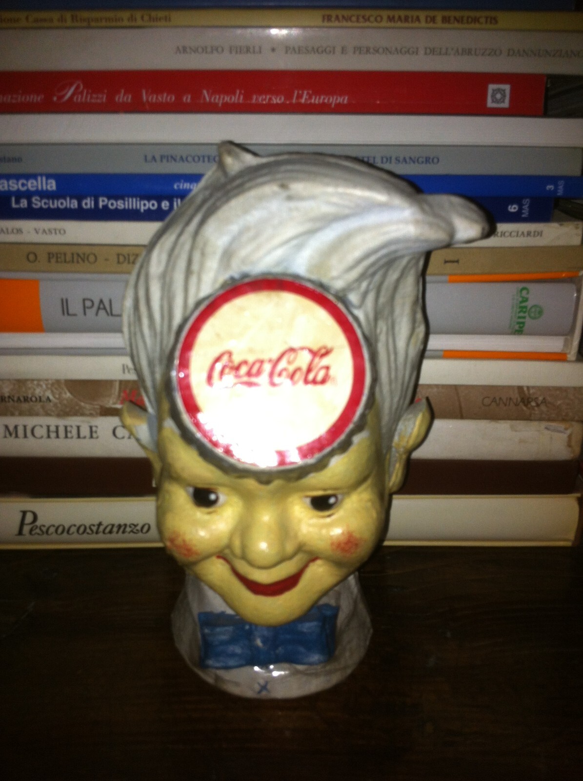 Coca Cola: Scultura Salvadanaio Policroma In Ghisa
