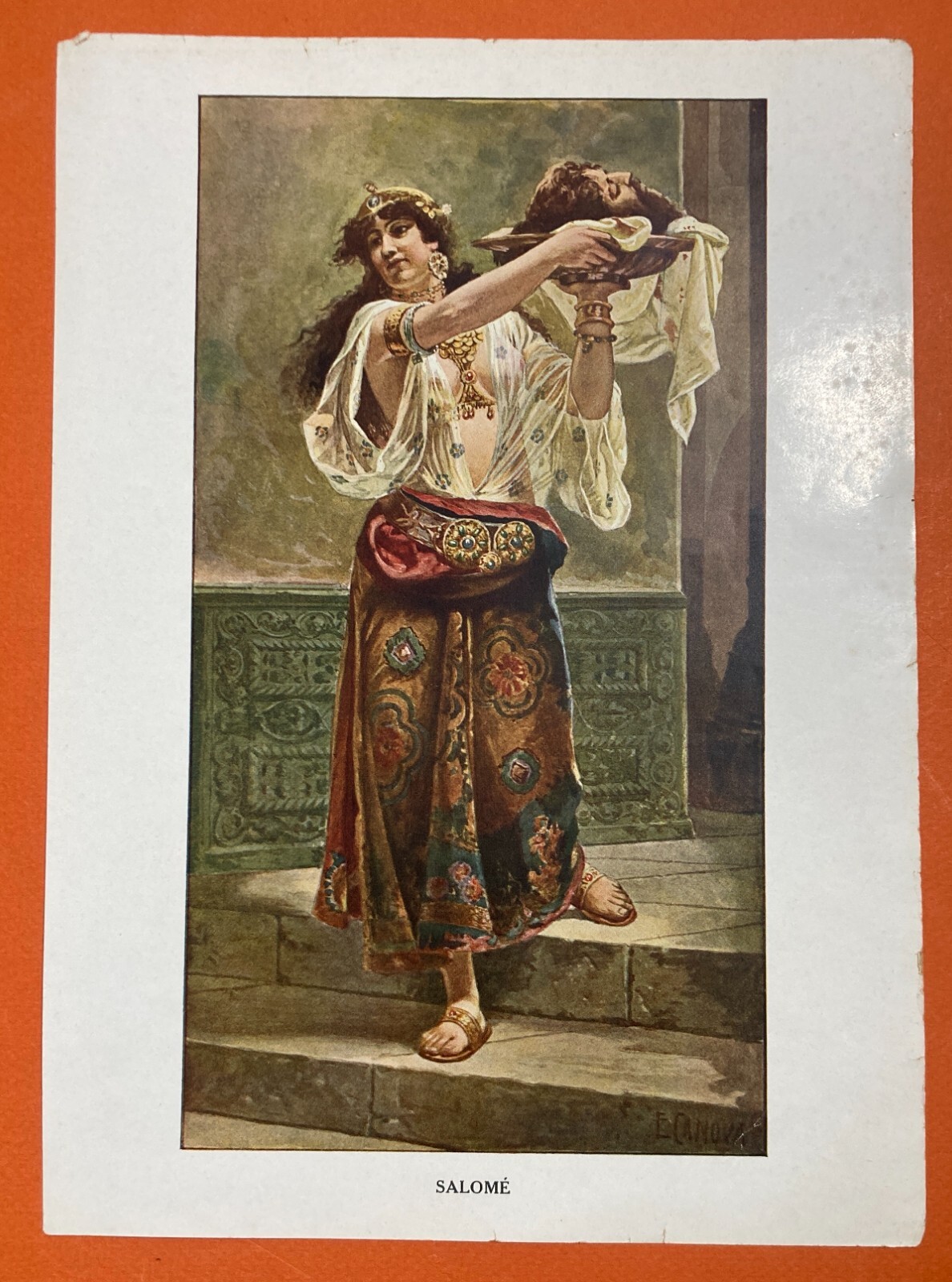 Salomè Con La Testa Del Battista, Stampa A Colori Da E. Canova