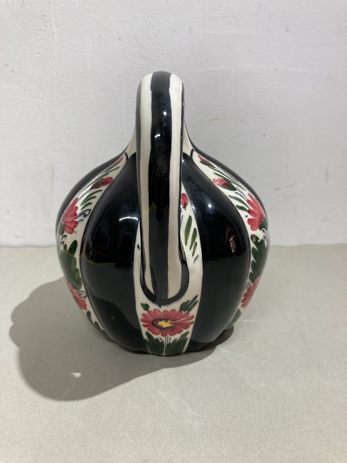 Soprammobile Decorativo In Ceramica Artistica Floreale Titano San Marino