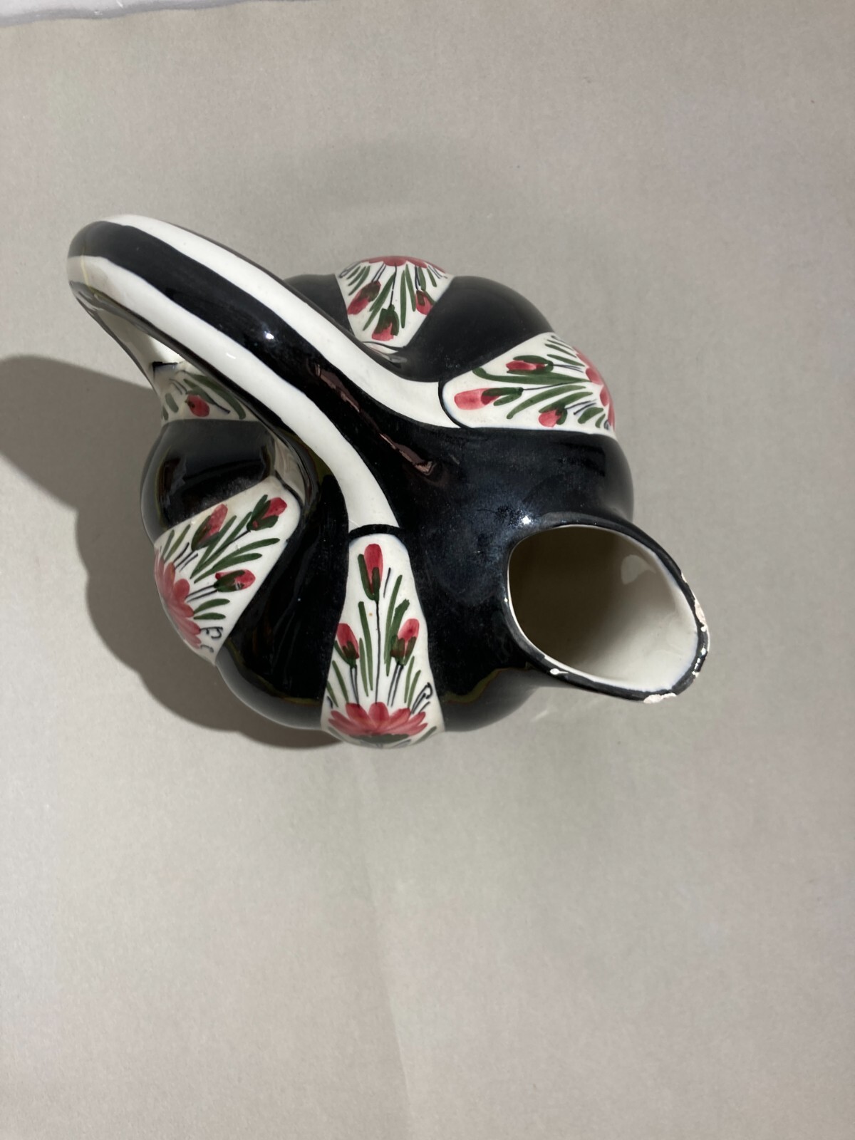 Soprammobile Decorativo In Ceramica Artistica Floreale Titano San Marino
