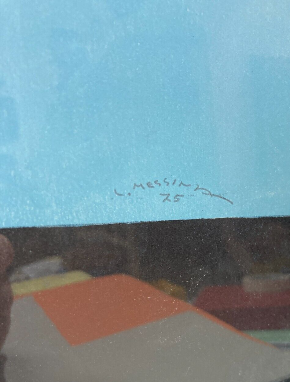 Arte Decorativa Del '900. Artista Messina. Inusuale Grafica Policroma. Uovo Schiuso.