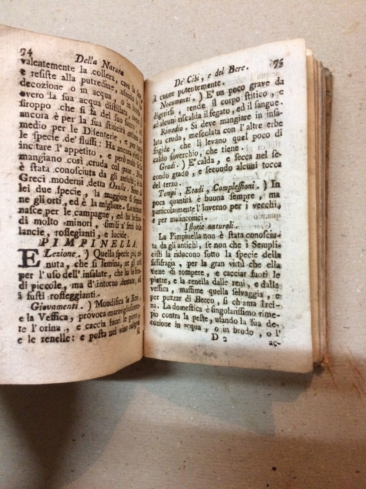 Cucina E Medicina   Proprietà Medicinali Degli Alimenti   Antica Edizione Del 1782