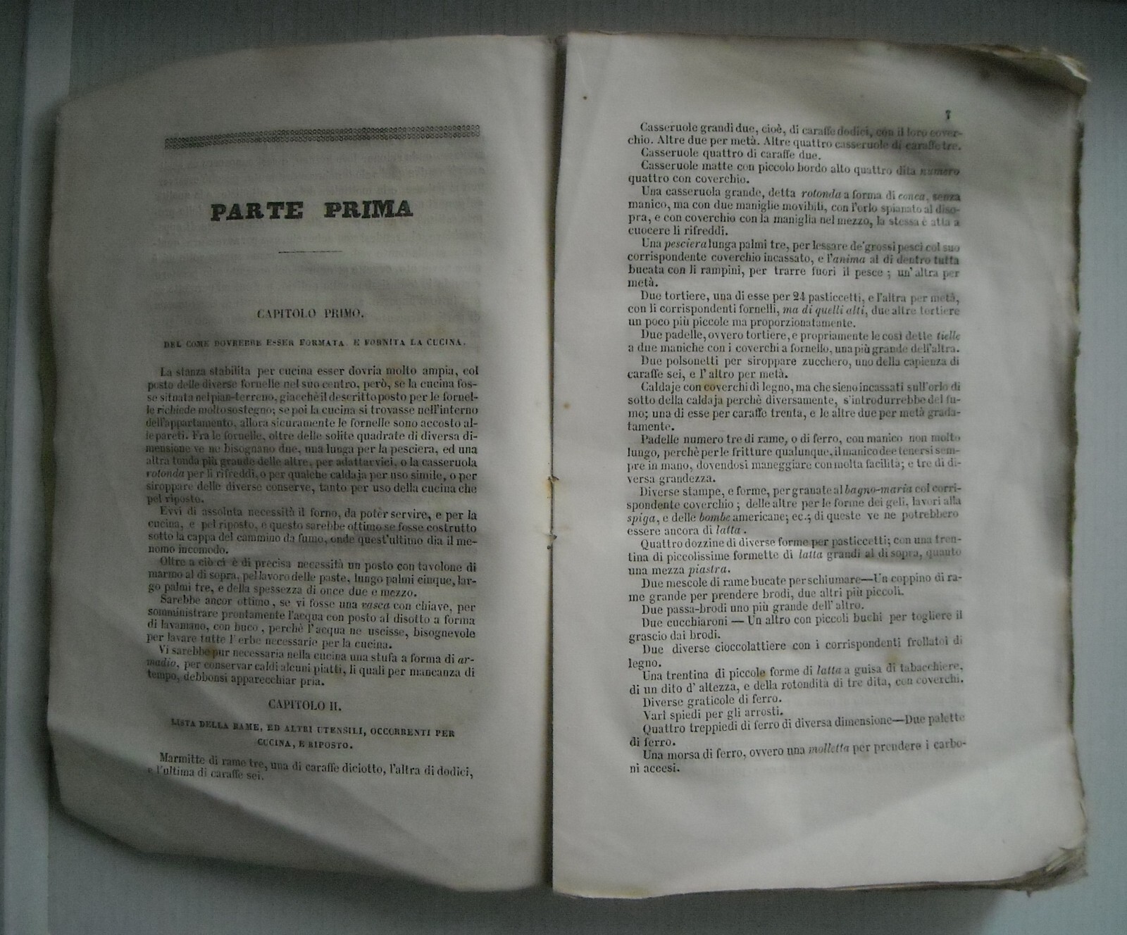 Cucina Teorico Pratica, Cucina Casareccia Napoletana, Ippolito Cavalcanti, 1859