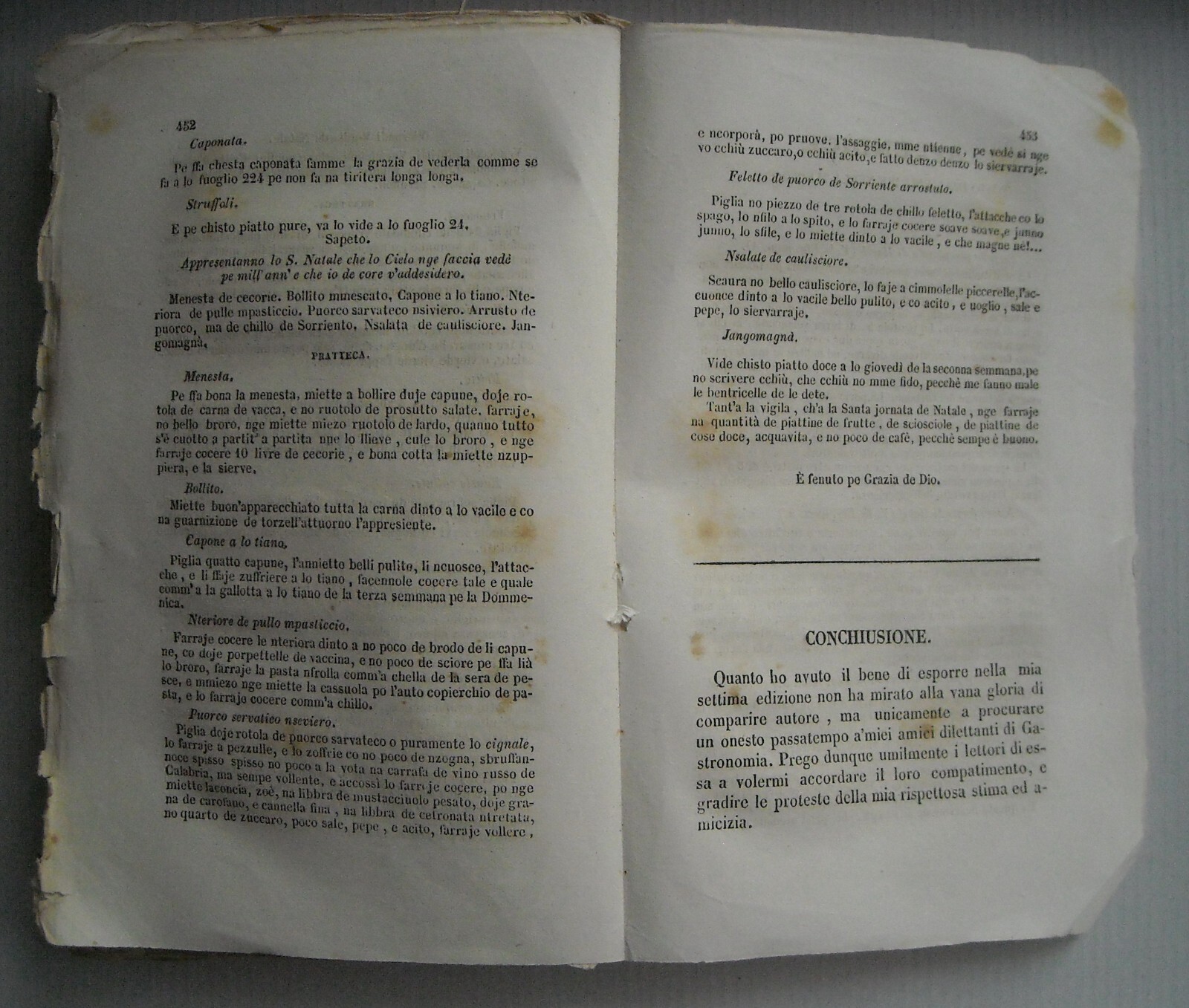 Cucina Teorico Pratica, Cucina Casareccia Napoletana, Ippolito Cavalcanti, 1859