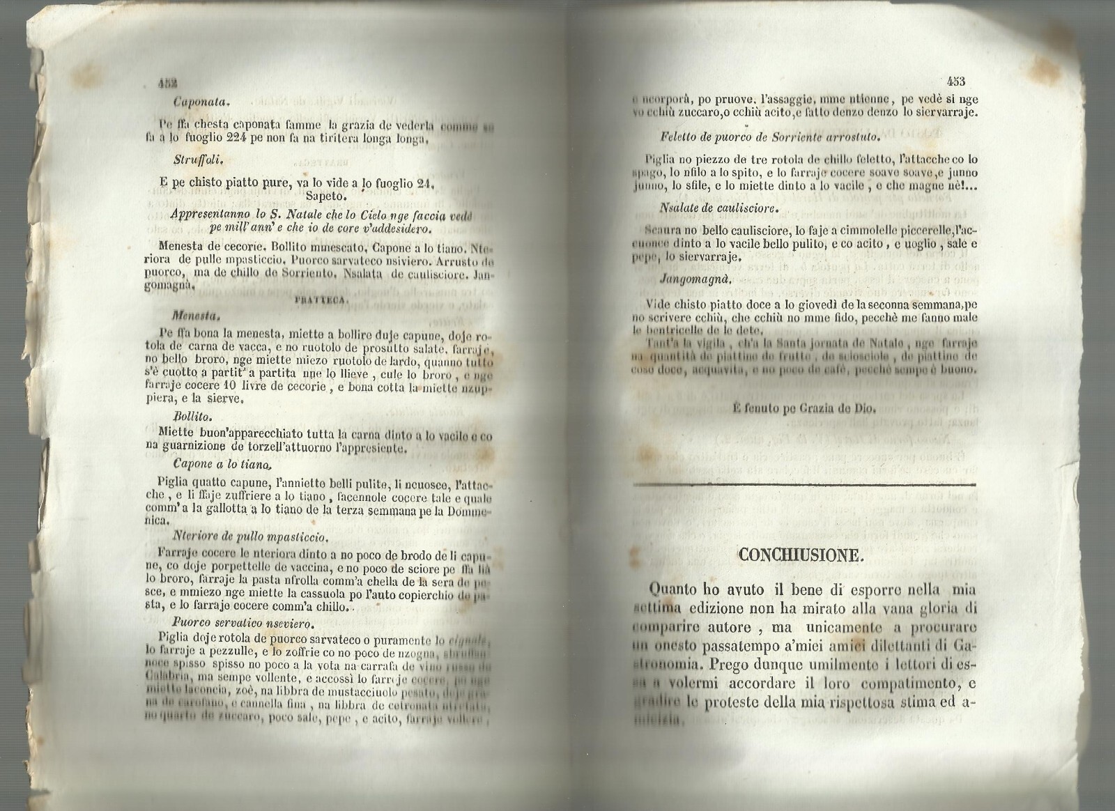 Cucina Teorico Pratica, Cucina Casareccia Napoletana, Ippolito Cavalcanti, 1859