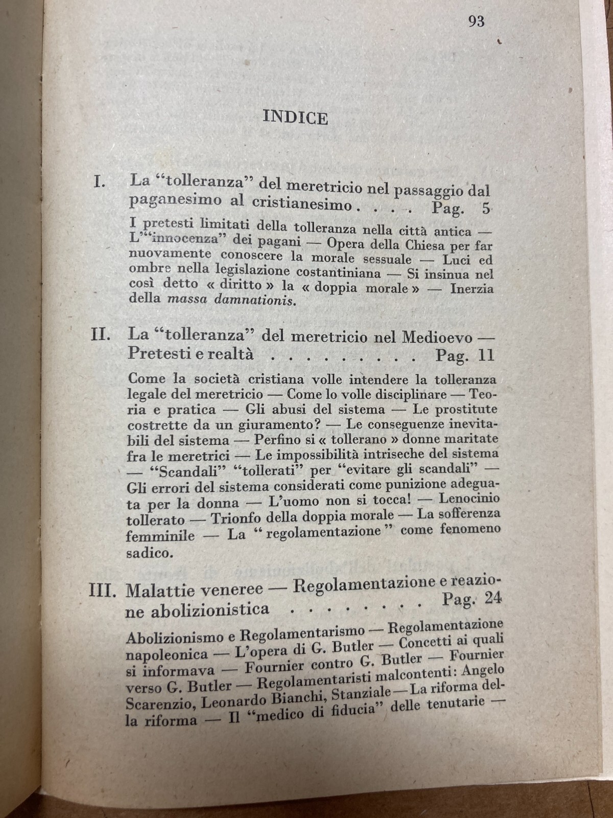 Prostituzione, Case Chiuse, Tolleranza, Malattie Veneree, Abolizionismo. Scremin, 1952