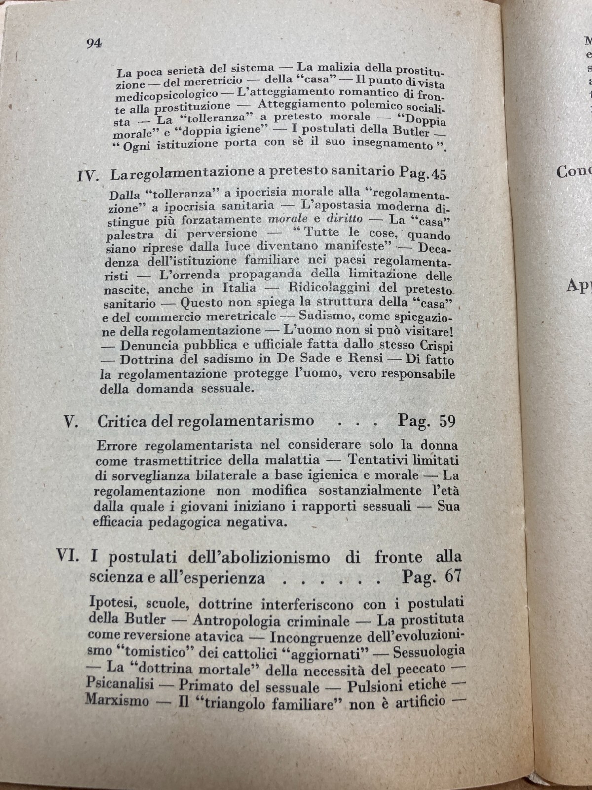 Prostituzione, Case Chiuse, Tolleranza, Malattie Veneree, Abolizionismo. Scremin, 1952