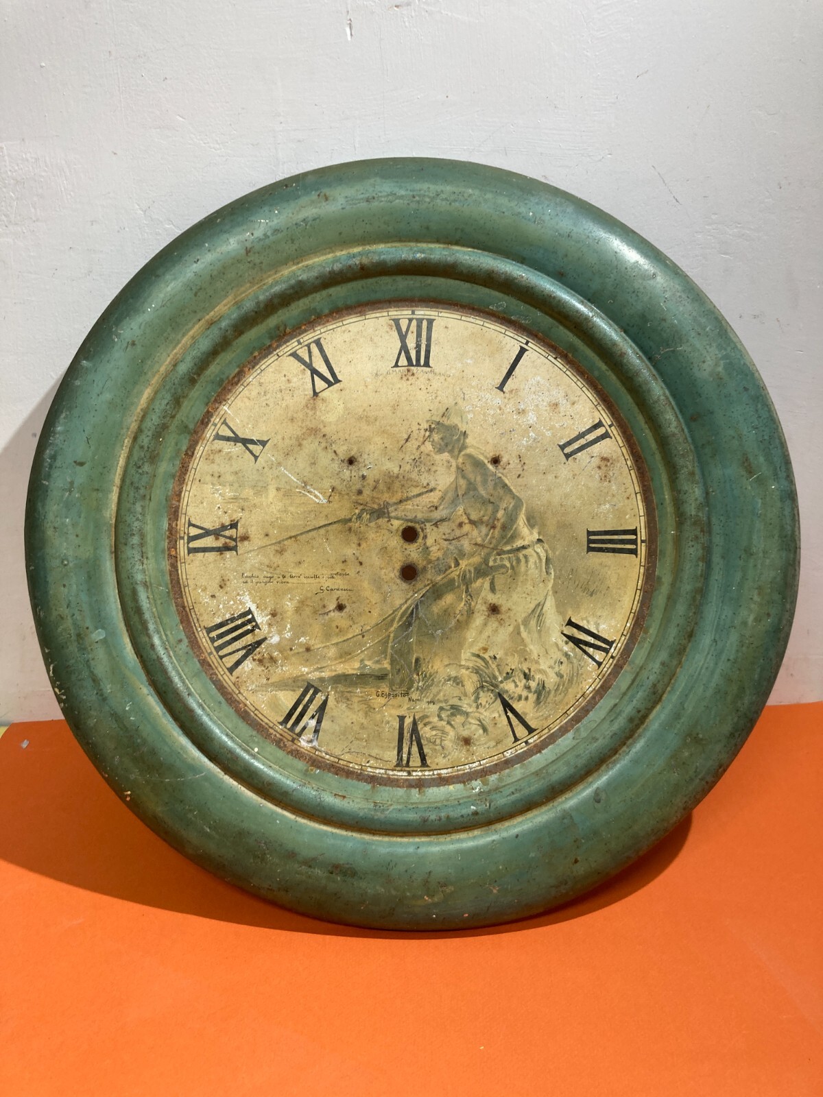 Artistica Latta: Quadrante Per Orologio, Napoli, Artista Esposito, Carducci, Marazza