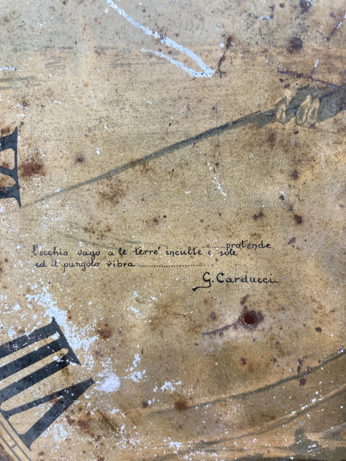 Artistica Latta: Quadrante Per Orologio, Napoli, Artista Esposito, Carducci, Marazza