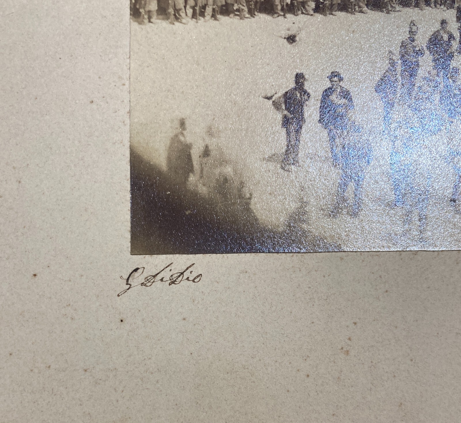 Puglia, Molfetta: Antica Fotografia Originale Del Monumento A Vittorio Emanuele, 1878