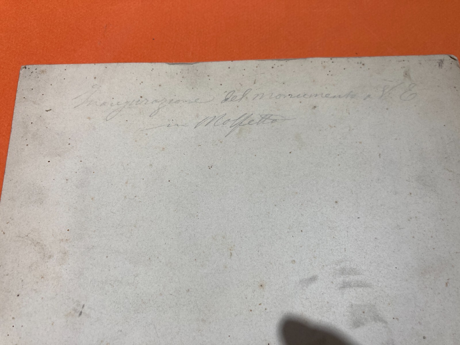 Puglia, Molfetta: Antica Fotografia Originale Del Monumento A Vittorio Emanuele, 1878