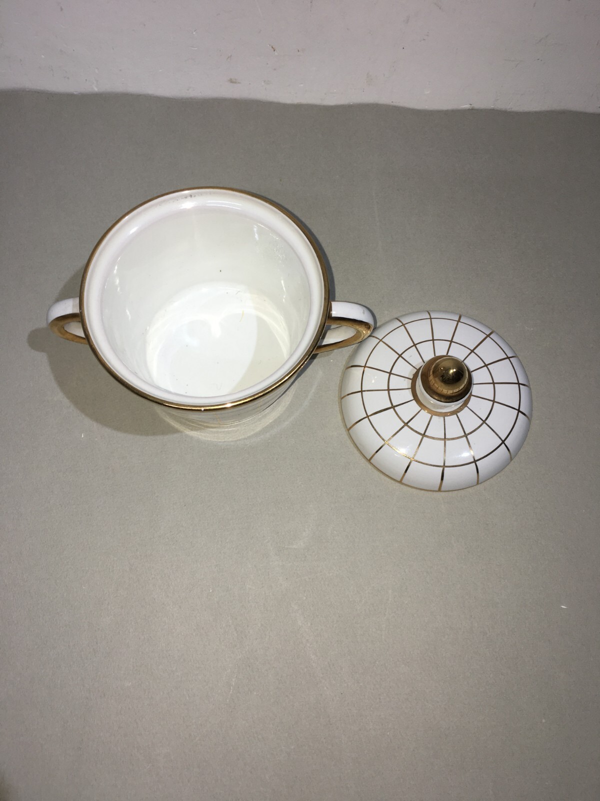 Elegante Zuccheriera In Ceramica, Sesto Fiorentino (Gusto Giò Ponti)