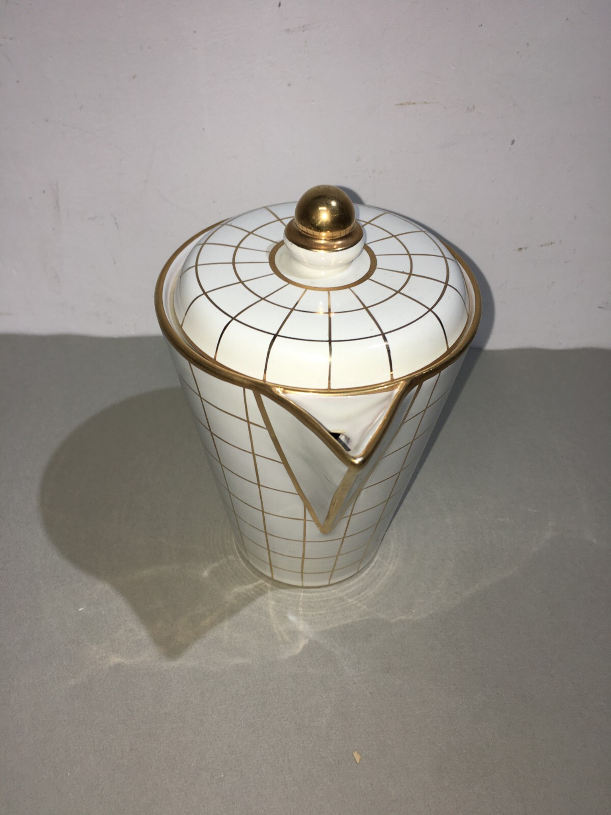 Soprammobile A Caffettiera In Ceramica, Ceramiche Fiorentine, Sesto Fiorentino