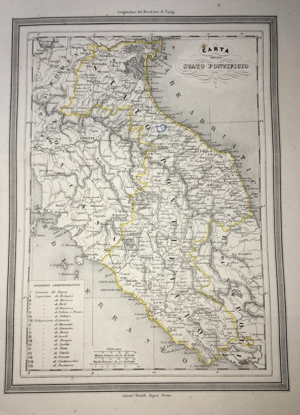 Antica Cartografia Dello Stato Pontificio (Toscana, Lazio, Marche, Emilia Romagna, Abruzzo)