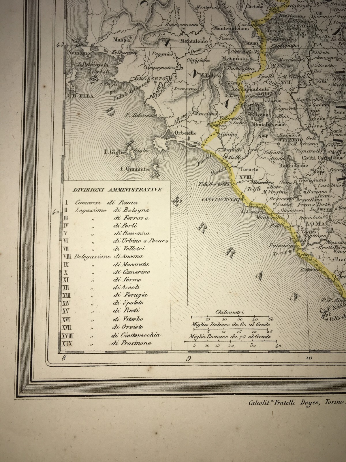 Antica Cartografia Dello Stato Pontificio (Toscana, Lazio, Marche, Emilia Romagna, Abruzzo)