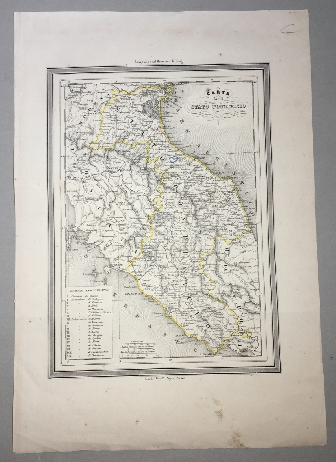 Antica Cartografia Dello Stato Pontificio (Toscana, Lazio, Marche, Emilia Romagna, Abruzzo)