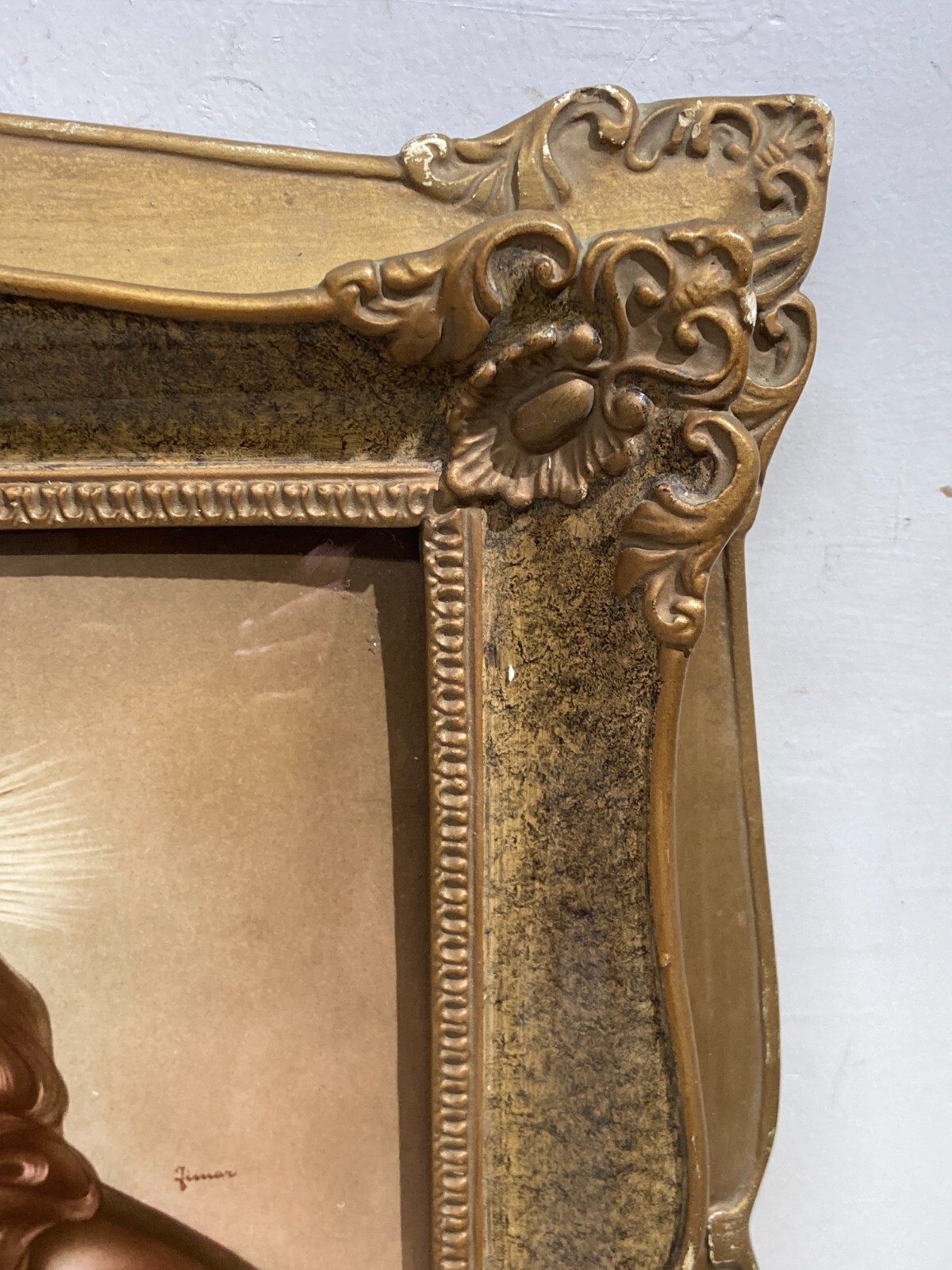 Arte Devozionale: Cuore Di Gesù. Illustrazione Incorniciata Fimar d'Epoca