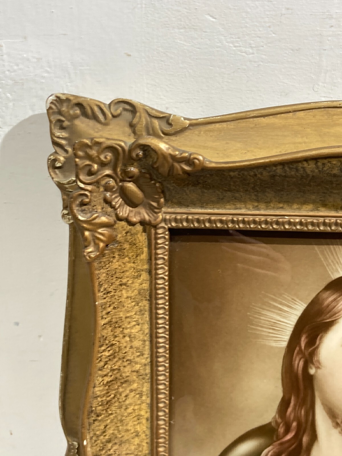 Arte Devozionale: Cuore Di Gesù. Illustrazione Incorniciata Fimar d'Epoca