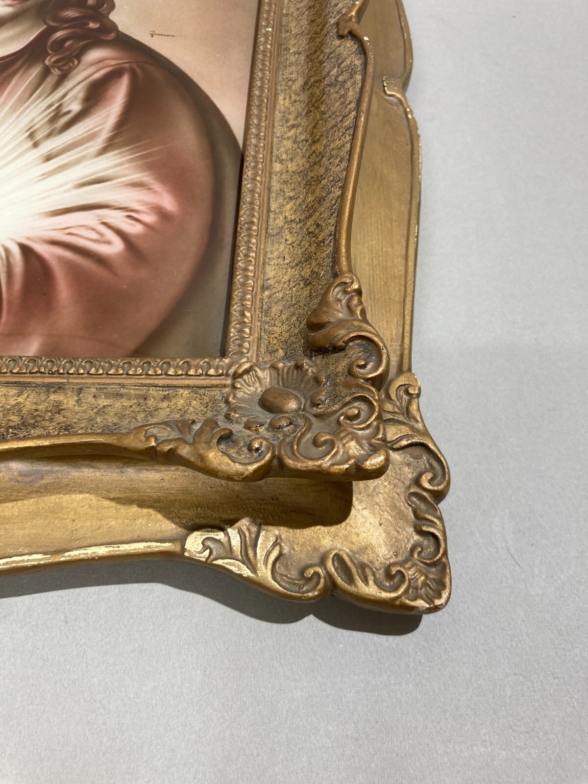 Arte Devozionale: Cuore Di Gesù. Illustrazione Incorniciata Fimar d'Epoca