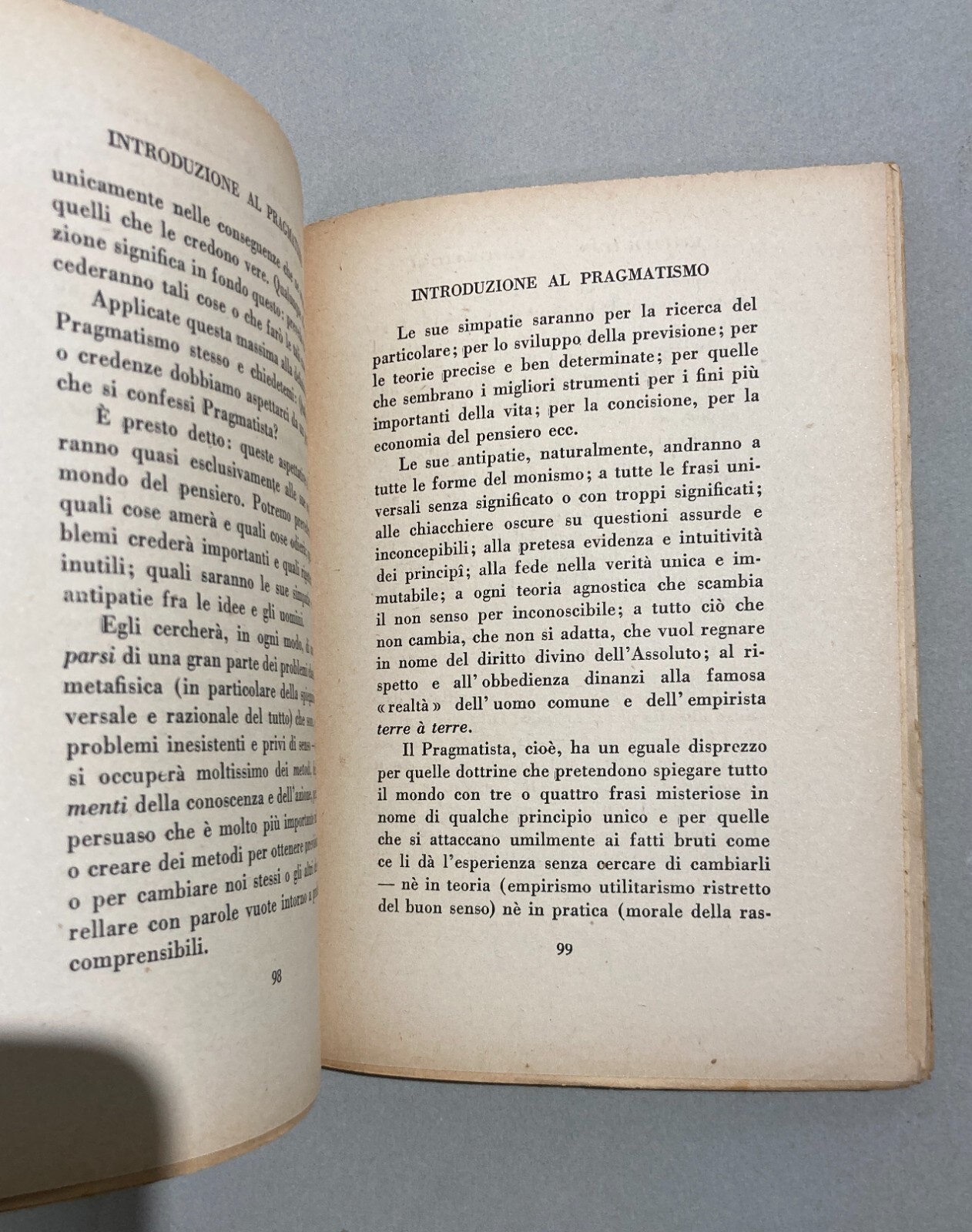 Filosofia, Pragmatismo, Monismo E Politica: Antica Edizione Di Giovanni Papini, 1943