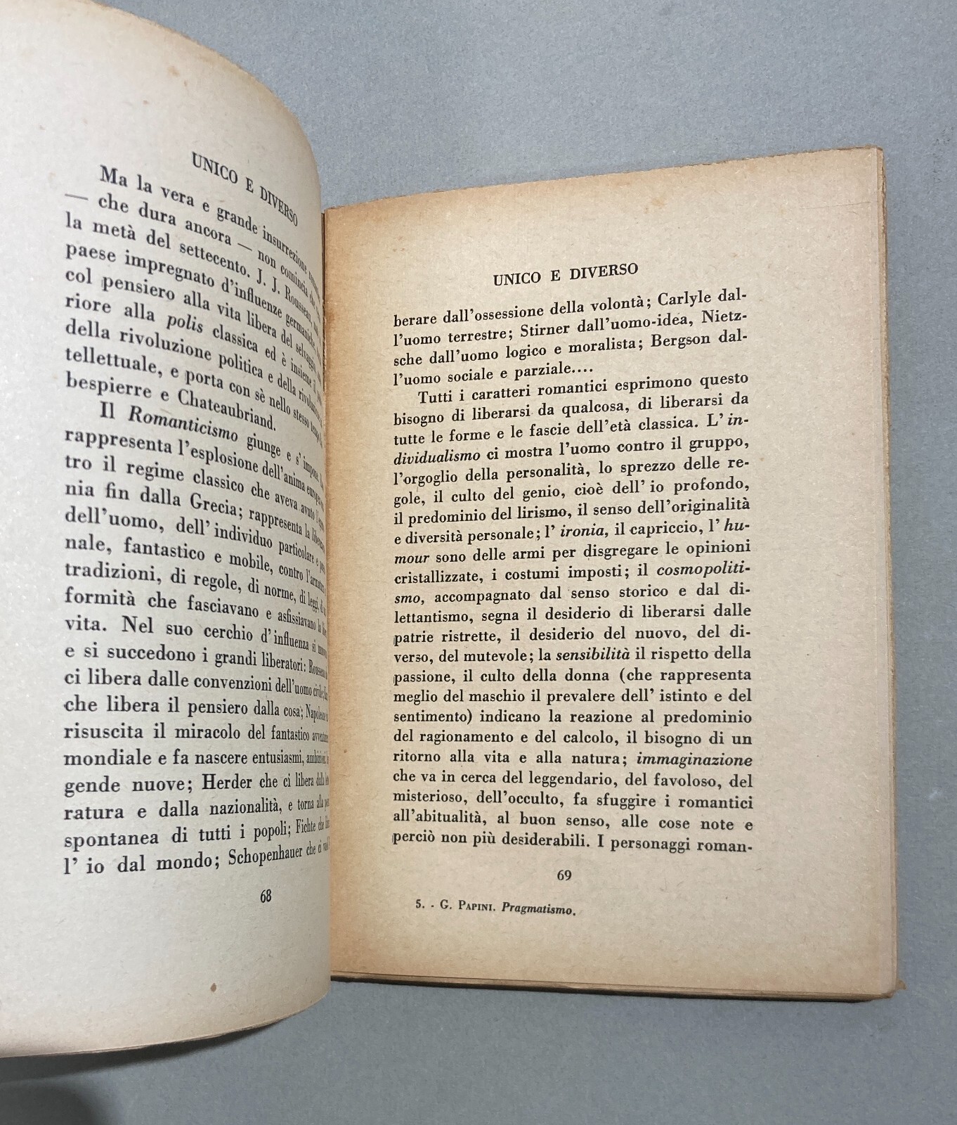 Filosofia, Pragmatismo, Monismo E Politica: Antica Edizione Di Giovanni Papini, 1943