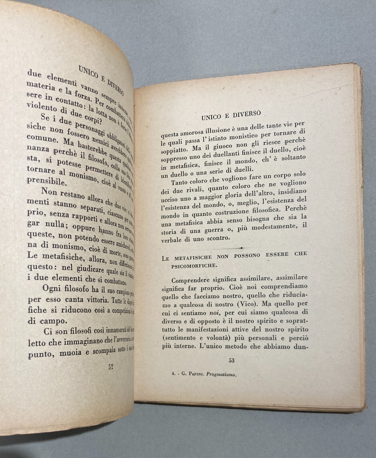 Filosofia, Pragmatismo, Monismo E Politica: Antica Edizione Di Giovanni Papini, 1943