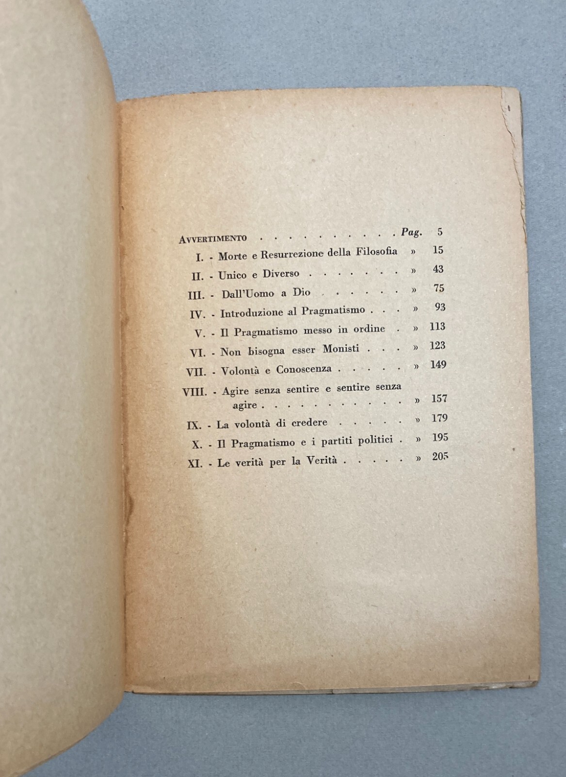 Filosofia, Pragmatismo, Monismo E Politica: Antica Edizione Di Giovanni Papini, 1943