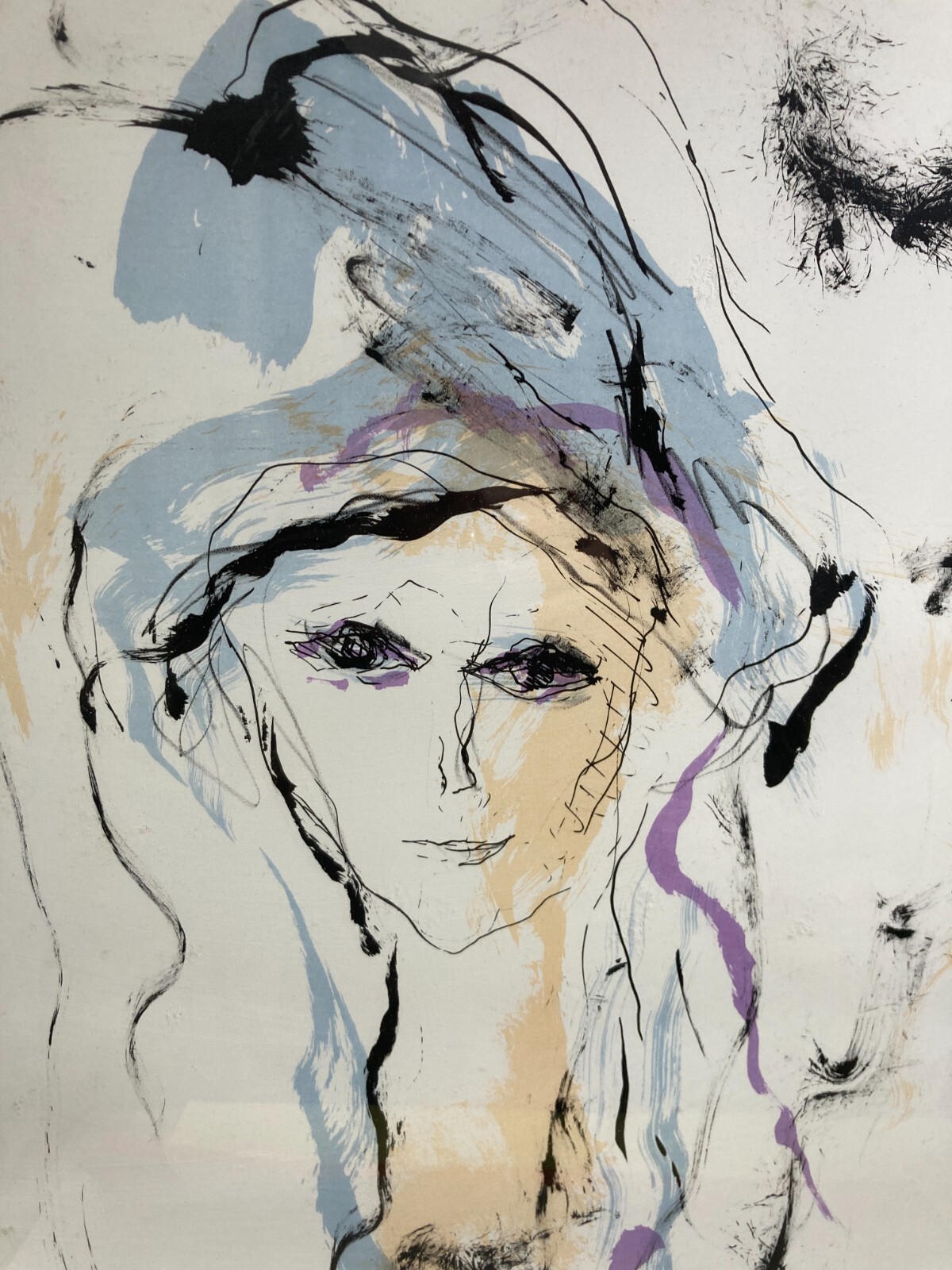 Ernesto Treccani: Ritratto Femminile, Grafica d'Autore Contemporanea