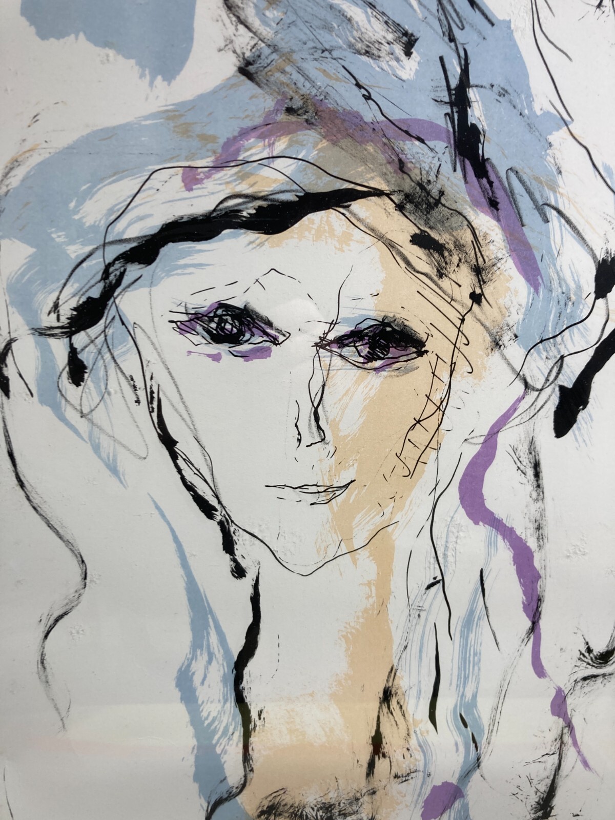 Ernesto Treccani: Ritratto Femminile, Grafica d'Autore Contemporanea