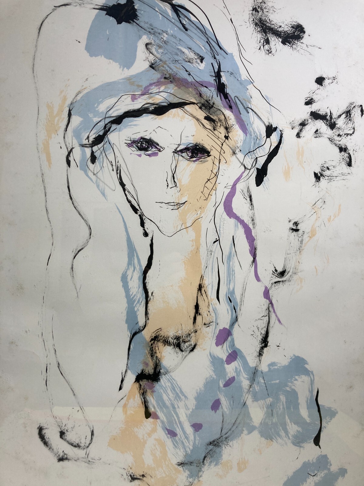 Ernesto Treccani: Ritratto Femminile, Grafica d'Autore Contemporanea