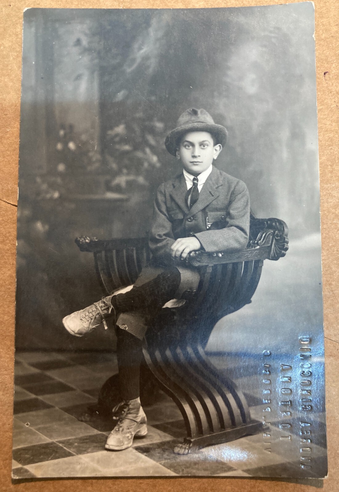 Piemonte, Tortona: Antico Ritratto, Fotografia Da Collezione, Foto Ginocchio