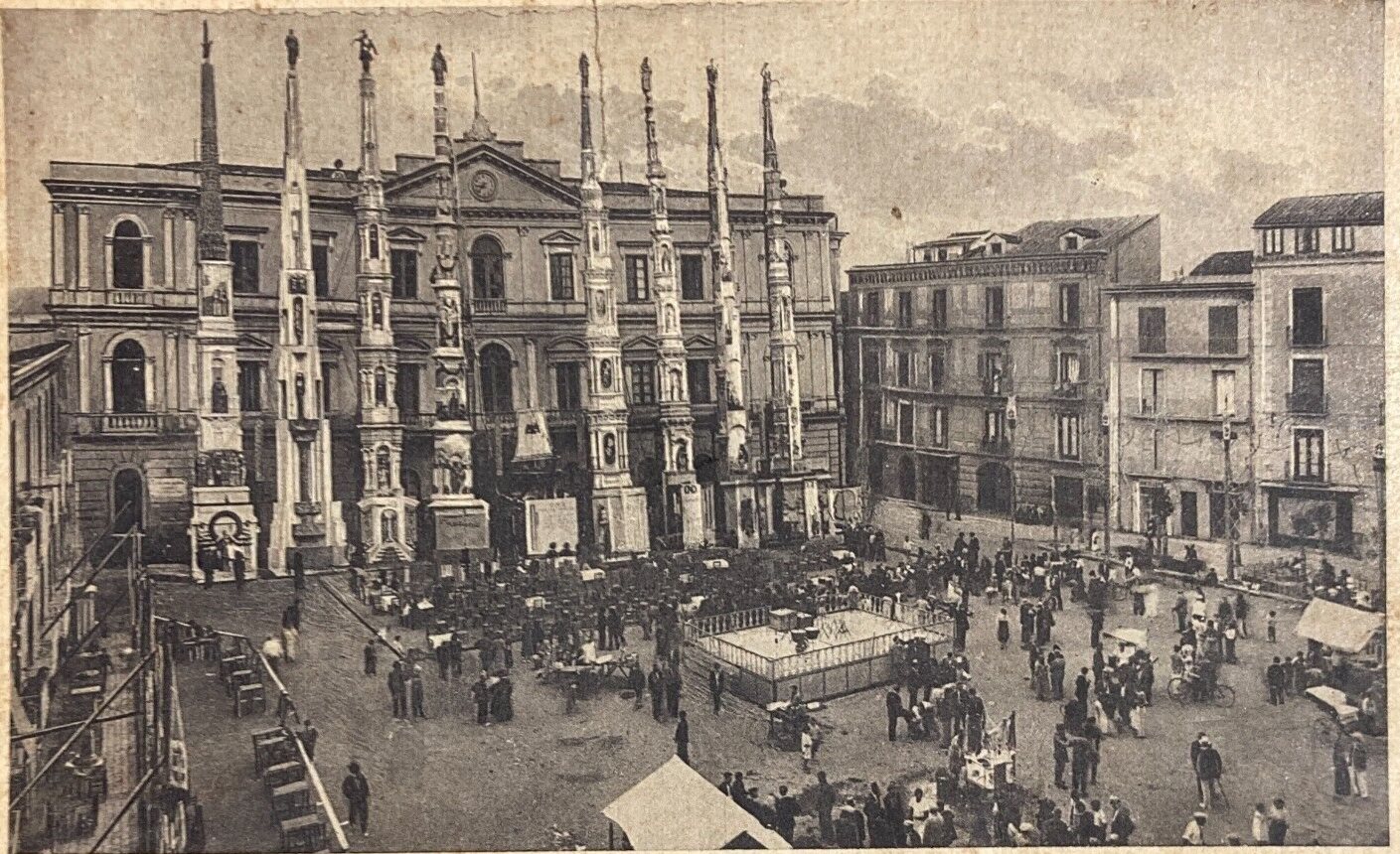 Campania, Nola: Folklore, Festa Dei Gigli. Antica Cartolina Illustrata, Rosa Lanza