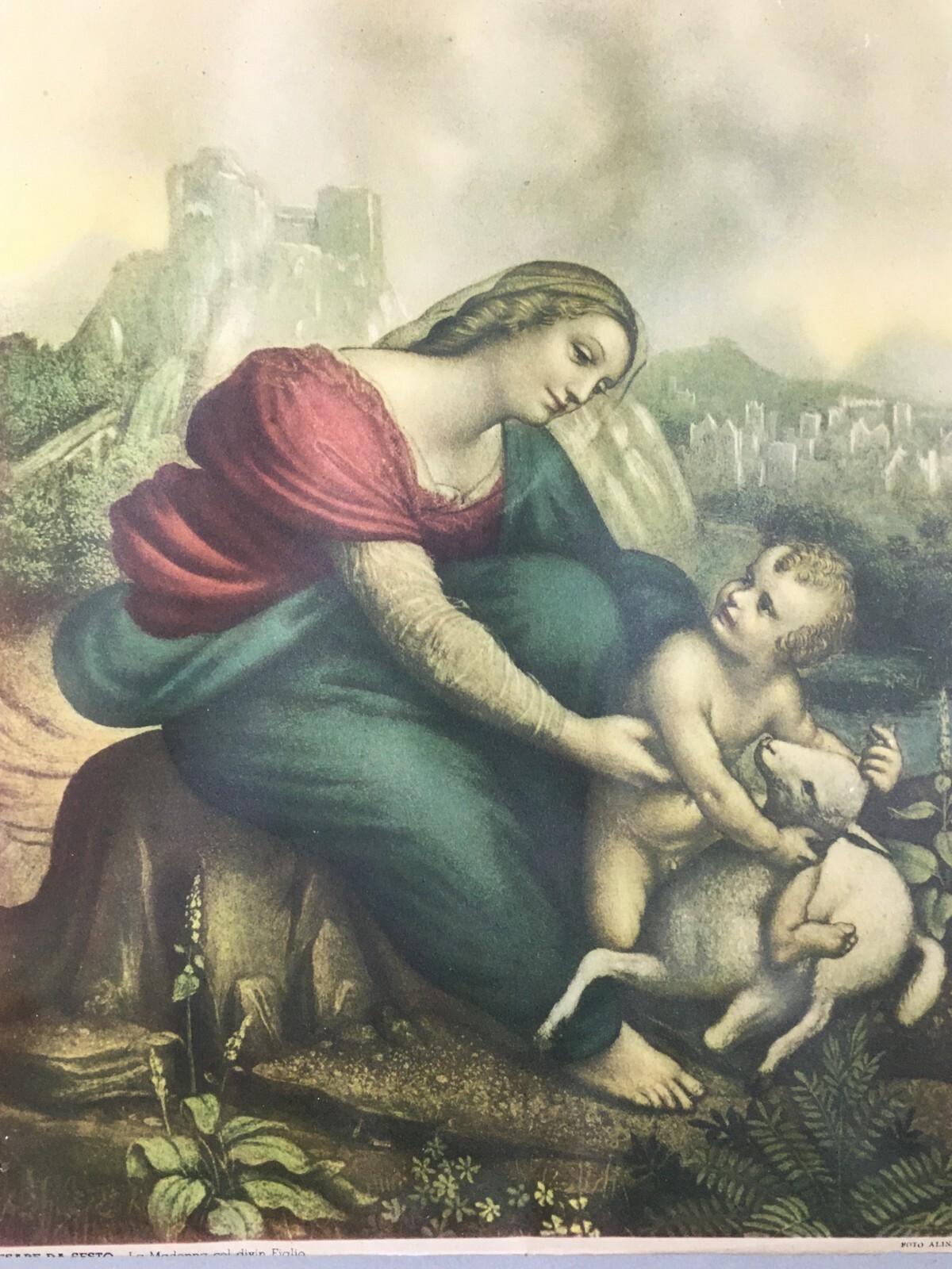Cesare Da Sesto: La Madonna Col Divin Figlio   Stampa Pubblicitaria Maggioni 1942