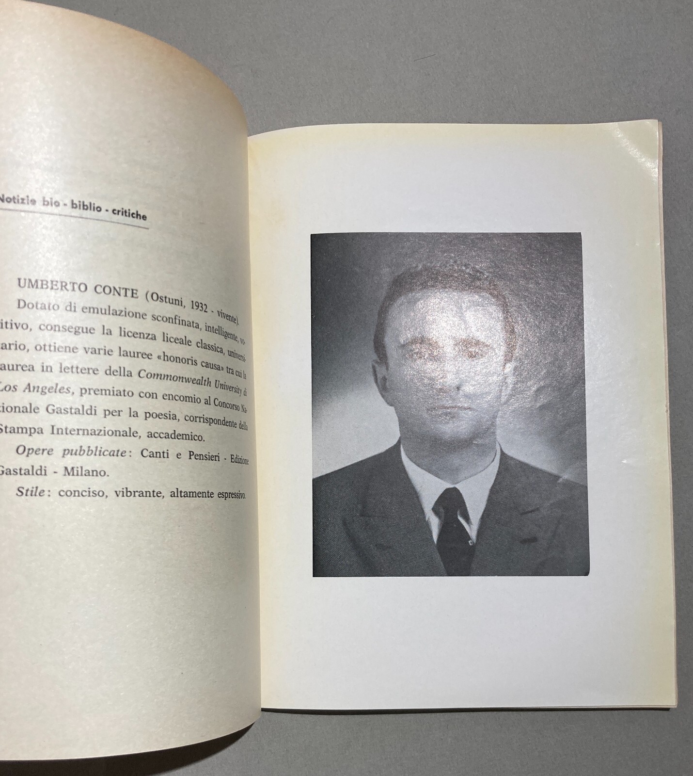 Puglia, Ostuni: Umberto Conte   Poesie E Processo Per Oscenità (Edizione Robur)