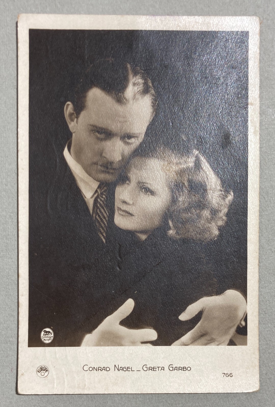 Cinema: Greta Garbo E Conrad Nagel, Fotocartolina, 1931