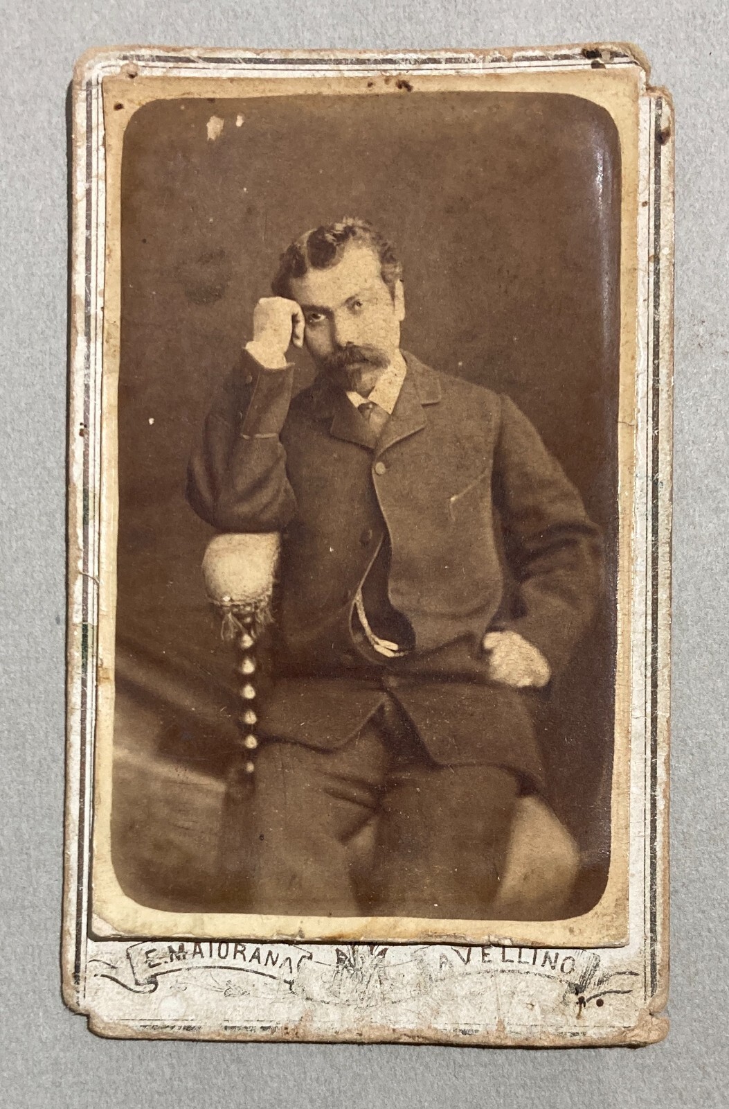 Irpinia Avellino, Antica Fotografia Originale: Ritratto Di Uomo (Foto Maiorana)