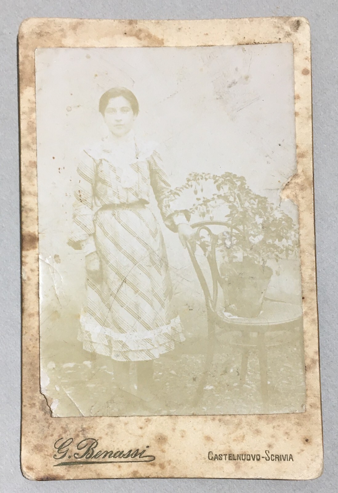 Piemonte, Castelnuovo Scrivia. Antica Fotografia Originale. Foto Benassi. Pubblicità