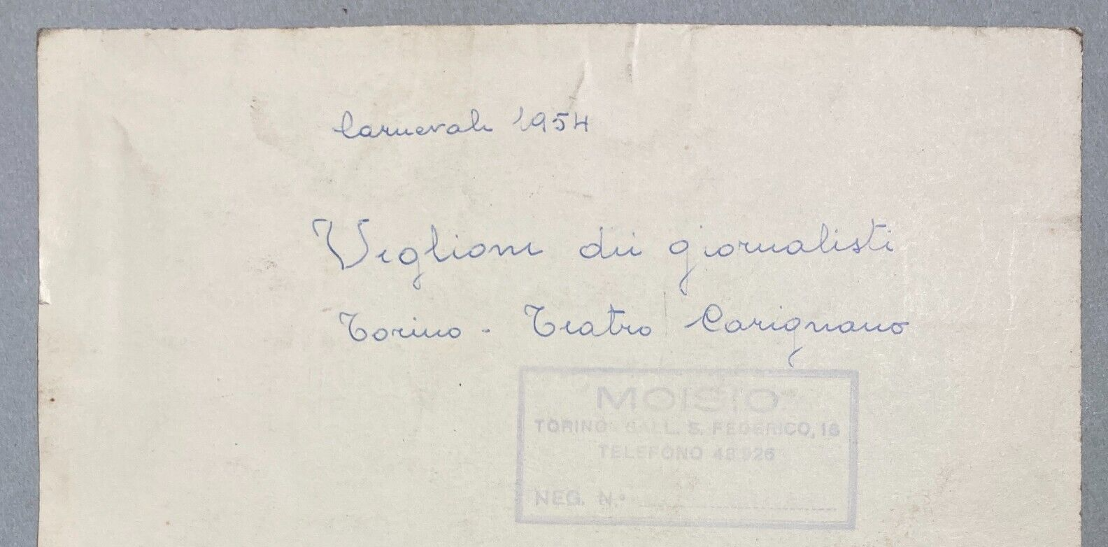 Torino   Teatro Carignano   Veglione Dei Giornalisti   Carnevale 1954   Foto Moisio