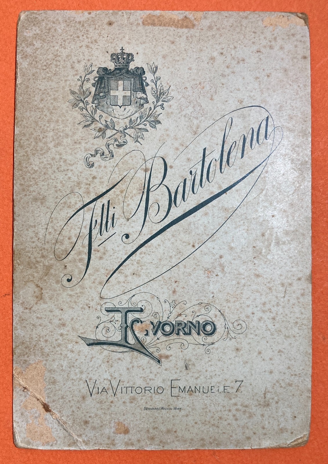 Fotografia Antica Da Collezione: Ritratto Di Bimbo, Foto Bartolena, Livorno