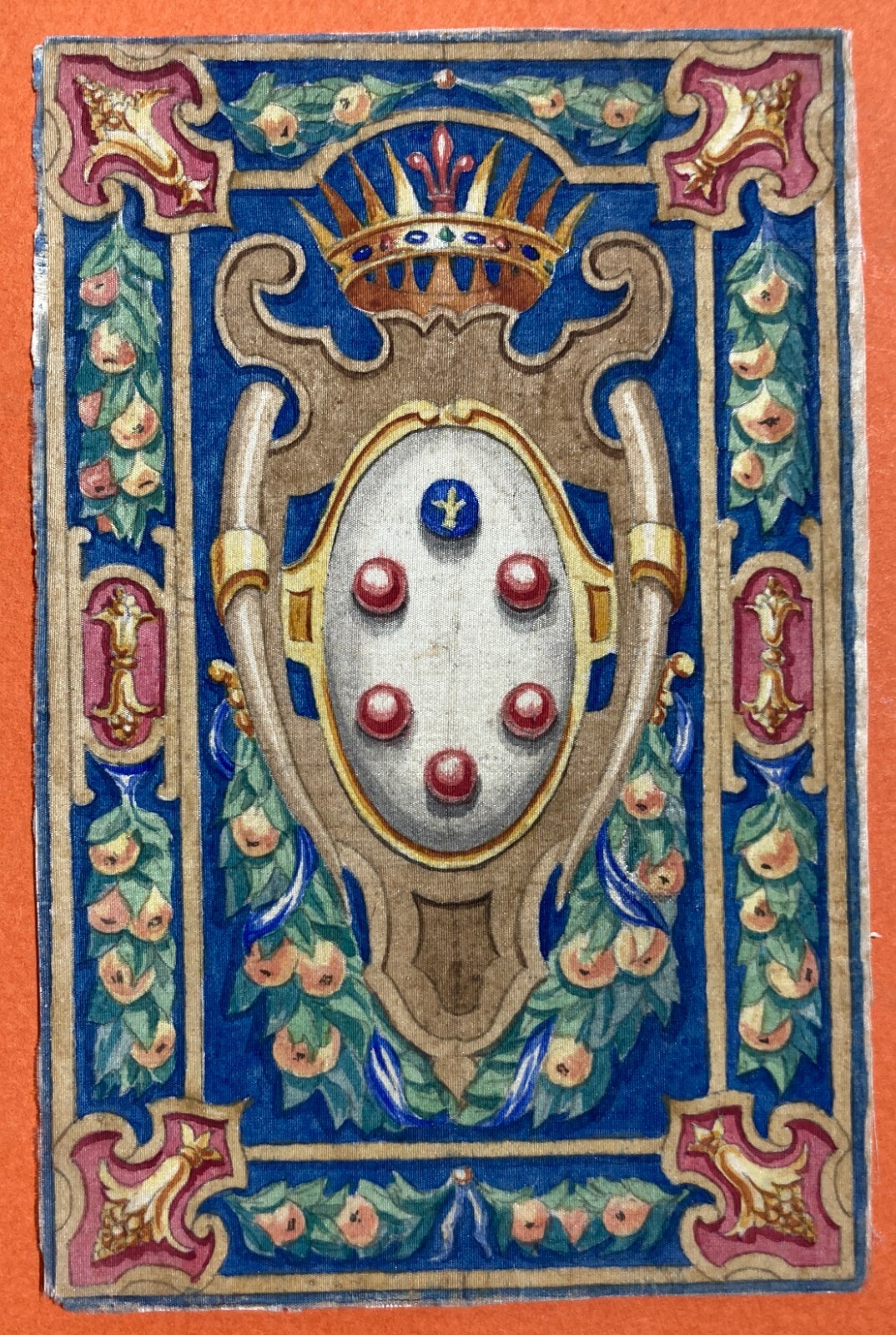 Araldica Artistica Illustrazione, Medici, Uffizi. Cartolina Da Collezione